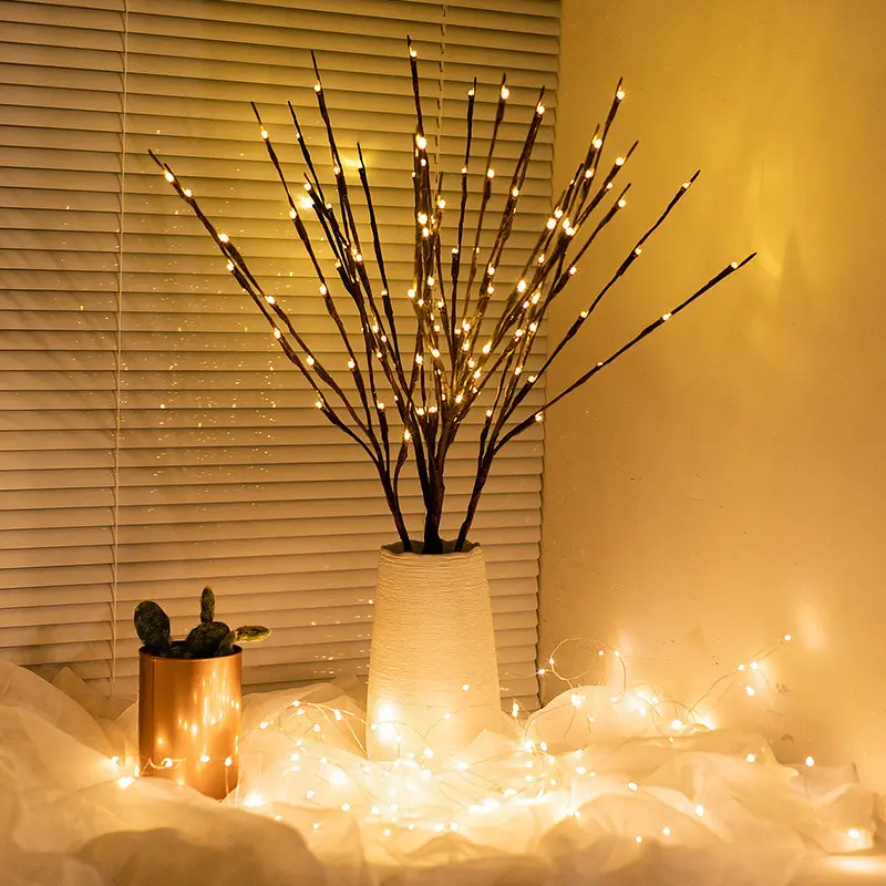 20Led Branches Battery Holiday Decorative Lights Vase Lamp DIY Fairy String Light for Indoor Home Bedroom Christmas Decoration